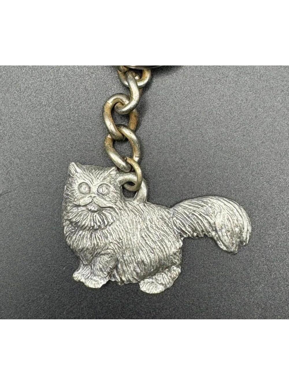 Pewter I Love My Persian Cat Keychain
